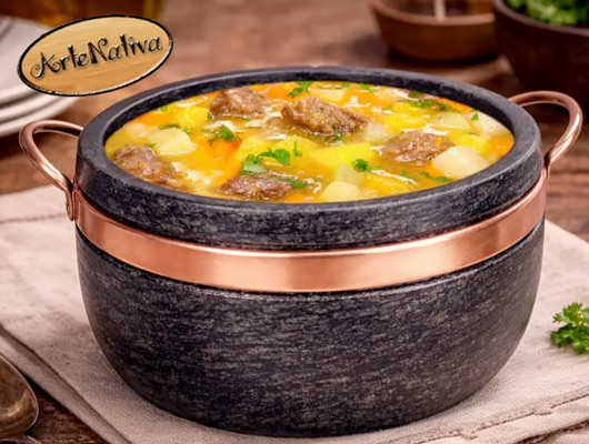 Kit Frigideira e Panela Pedra-Sabão